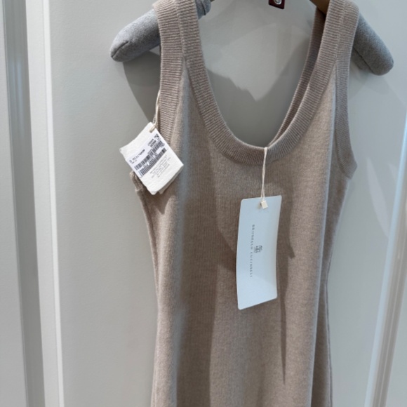 Brunello Cucinelli Cashmere Knit Dress Cool Beige - Picture 4 of 8
